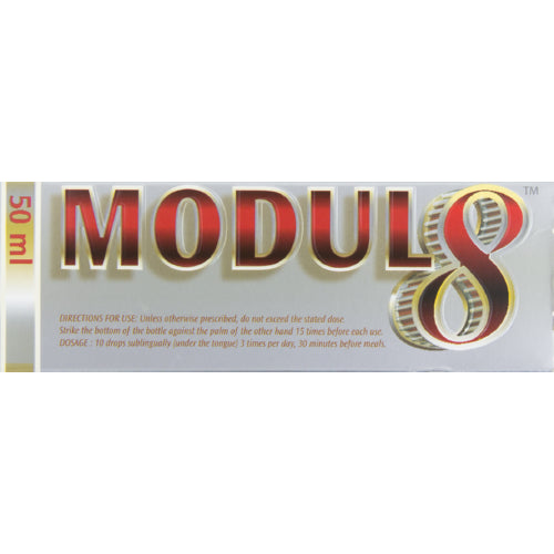 Modul 8 Drops 50ml a homoeopathic remedy made form all-natural ingredients and helps the body heal itself. This helps enhance life quality and increase vitality.