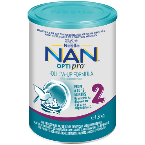 Nestle Nan Stage 2 Follow Up Infant Formula 1.8kg is suitable for babies aged 6-12 months. Remember, breastmilk is the best food for babies.