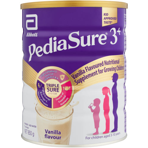 PediaSure Complete Balanced Nutrition Vanilla is a nutritional supplement and drink for children aged 3 to 10 years support growth and development vanilla and chocolate