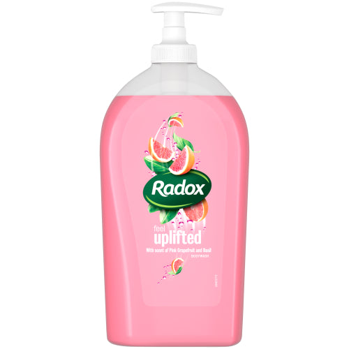 Radox Body Wash Feel Uplifted Pink Grapefruit &amp; Basil 750ml
Experience an invigorating shower with Radox Feel Uplifted Body Wash, infused with pink grapefruit and basil for a refreshing and energizing cleanse. Designed to awaken your senses, this luxuriously foaming body wash helps you feel revitalized and refreshed, making it the perfect start or end to your day.