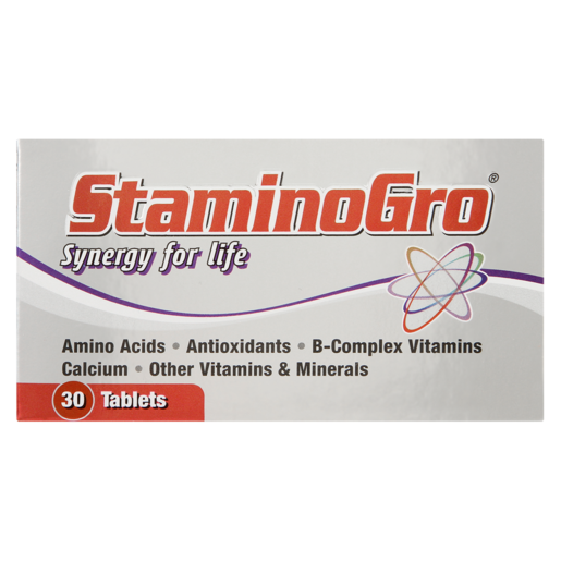 StaminoGro 30s helps with energy , immune defence , wellbeing & mental vitality  