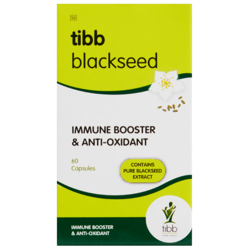 Tibb Blackseed Immune Booster & Anti-Oxidant 60 Capsules is a Unani-Tibb product that may assist with maintaining a healthy immune system. It’s also beneficial as an anti-oxidant for that extra boost of good health.