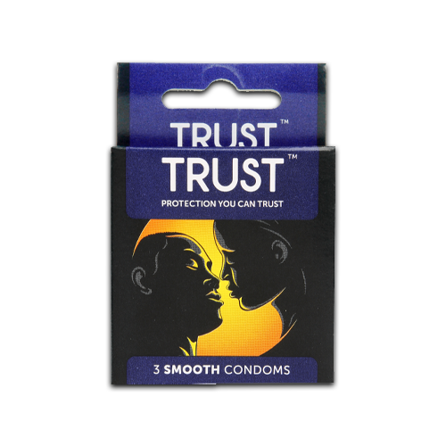 Trust Smooth Condoms Tested and approved by the World Health Organization. Each pack contains 3 condoms.