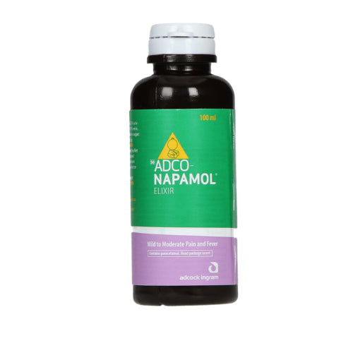royal pharmacy Adco-Napamol syrup relieves symptoms of pain and fever.