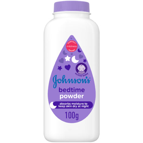 Johnson's Bedtime Powder 100g helps to absorb extra moisture. Use after a nappy change or bath to leave you baby's skin feeling dry and comfortable