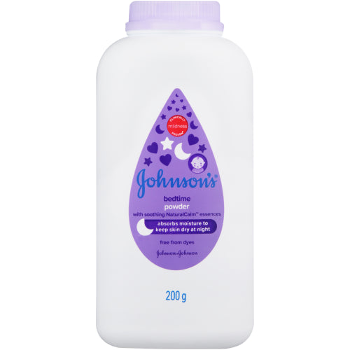 Johnson Bedtime Powder 200g helps keep your baby's skin cool and dry after a bath or nappy change, help relax your little one and get them ready for bedtime.