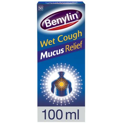 Benylin Wet Cough 100ml Helps to thin and loosen up mucus on the chest to relieve wet coughs. 
