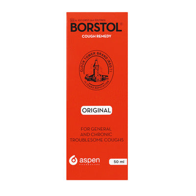 Borstol Cough Remedy 50ml Helps relieve the symptoms of coughs and hoarseness resulting from colds, flu and bronchitis.