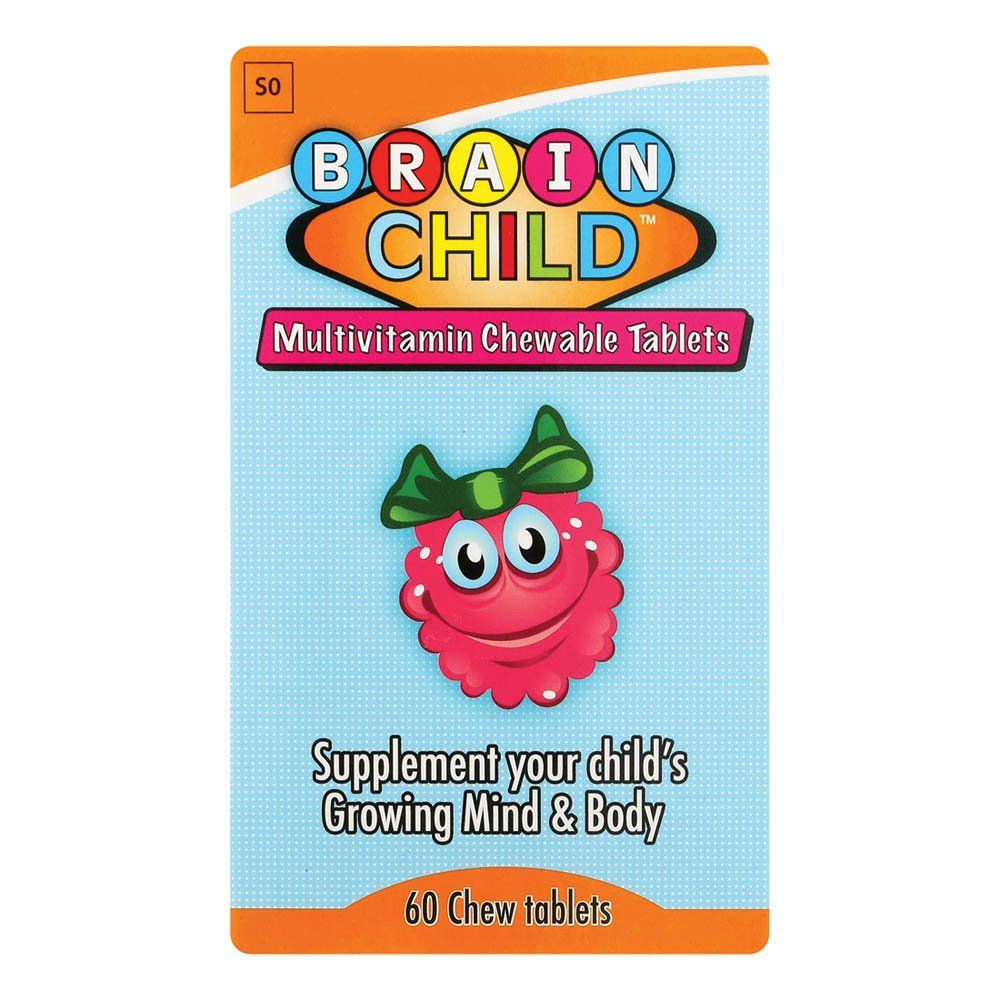 Brainchild Multivitamin 60 tabs supplement the nutritional needs of your child's growing body and mind. Comes in a delicious raspberry flavour.