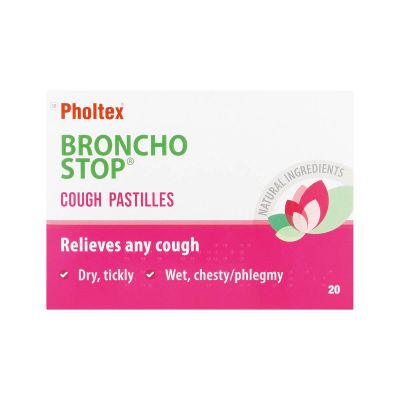 Bronchostop Cough Pastilles 20's Fights all kinds of coughs.