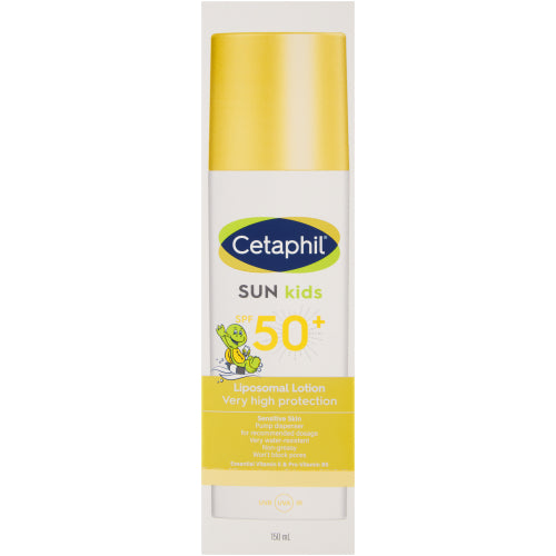 Cetaphil Daylong Kids SPF50+ Liposomal Lotion 150ml is specially formulated for kids as young as 1 year old and contains UV filters to protect their delicate skin from the sun's rays. Light, non-greasy formula won't block pores. Dermatologically tested.