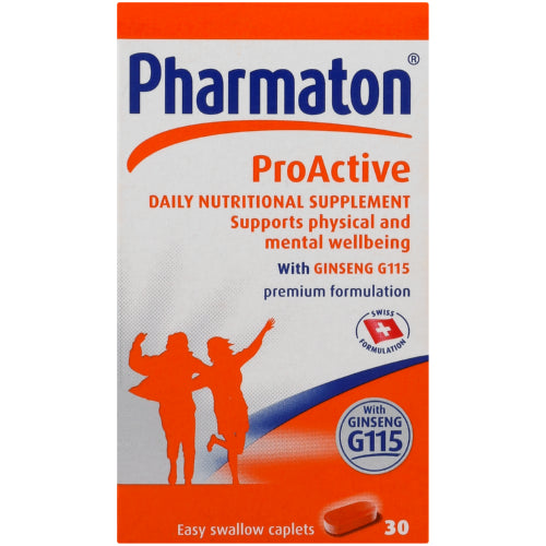 Pharmaton® ProActive Caplets is a nutritional supplement for daily use. Made using Ginseng inside a premium formulation to support physical and mental well-being.