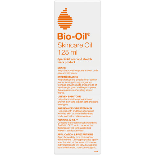 Bio Oil 125 ml Help improve the appearance of scars stretch marks and uneven skin tone.