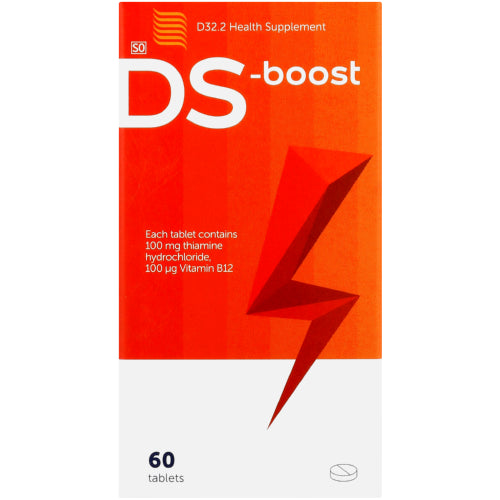 DS-Boost Vitamin B Supplement 60's contains vitamin B1 and B12 and helps to metabolise fats, proteins, and carbohydrates into energy your body needs to function effectively. The supplement contains no colourants and can be taken daily.