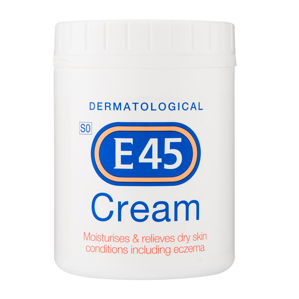 E-45 Body Cream 500g moisturises and relieves dry skin conditions such as eczema. It is excellent as a supportive treatment in burns of varying degrees, particularly where joints are involved and movement is impaired by dryness and cracking.