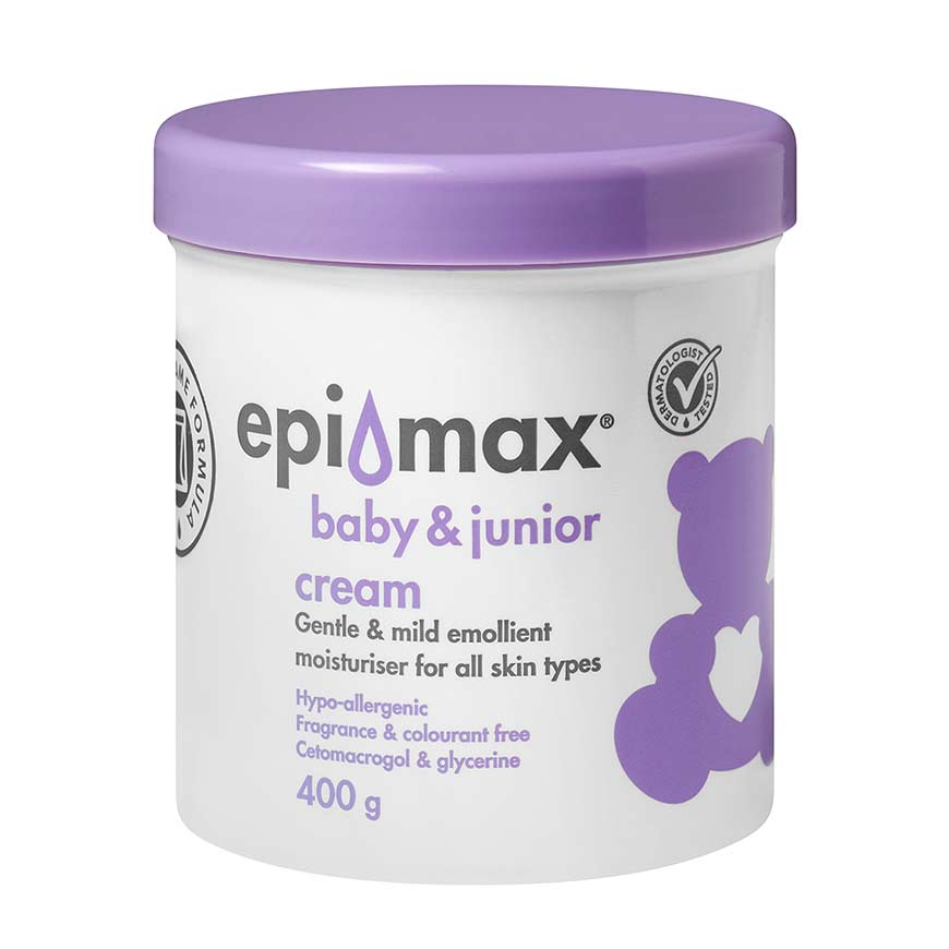 Epi-Max Baby & Junior Lotion 450 ml is a gentle and mild moisturising lotion for all skin types. A pure cetomacrogol and glycerine emollient cream for all skin types and dry skin conditions, including eczema and psoriasis