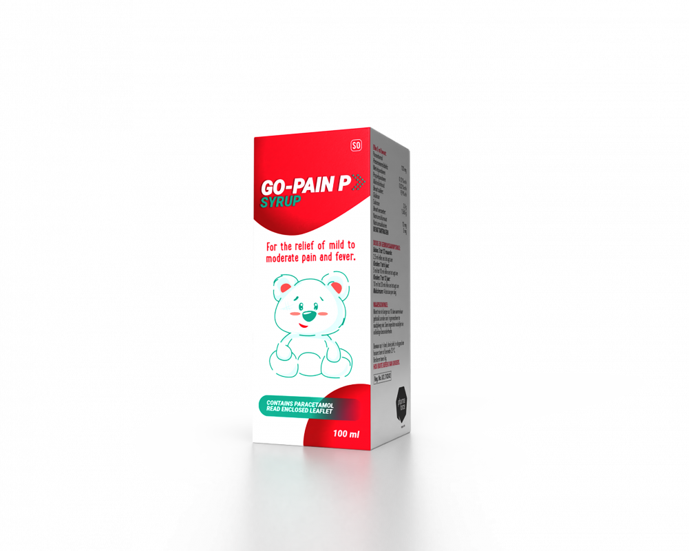 Go-Pain P Syrup for the relief of mild to moderate pain and fever in infants and children from 3 months
