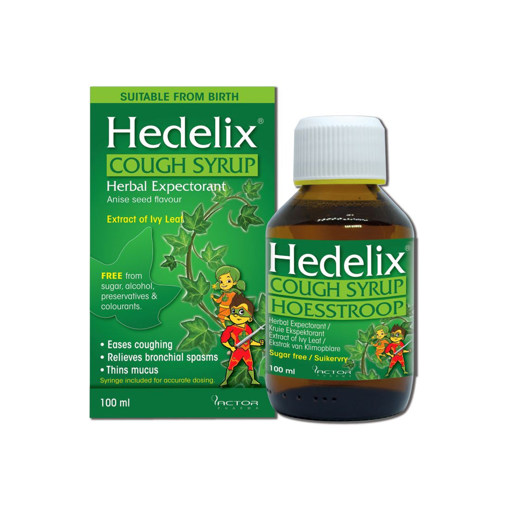 Hedelix Herbal Expectorant Cough Syrup Anise Seed 100ml is specially made with the extract of ivy leaves to help ease coughing. Also helps thin out mucus and relieve bronchial spasms. Does not contain alcohol, preservatives or artificial colourants, making it perfect for little ones. Includes syringe for accurate dosing.