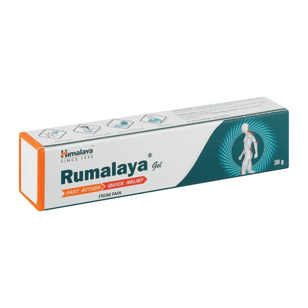 Himalaya Rumalaya Gel 30g is a potent and safe formulation that relieves joint and bone pains associated with various orthopedic ailments. In its gel form, this formula ensures better absorption and deeper penetration through the skin, and therefore, relieves pain quickly.