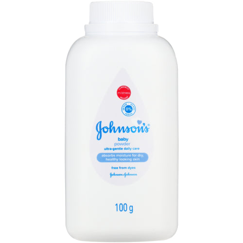 Johnson's Baby Powder 100g helps to absorb extra moisture. Use after a nappy change or bath to leave you baby's skin feeling dry and comfortable