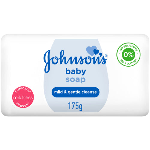 Johnsons Baby Soap 175g Cleanses and cares for delicate newborn skin. Does not contain sulphates or alcohol.