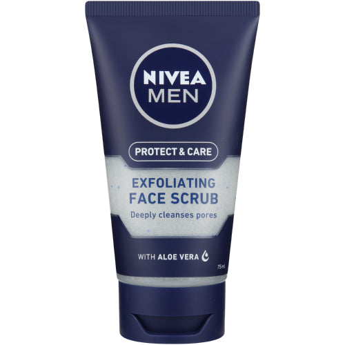 Nivea Men Originals Exfoliating Face Scrub 75ml Unblocks pores with gel exfoliating particles lift dead skin and smooth skin.