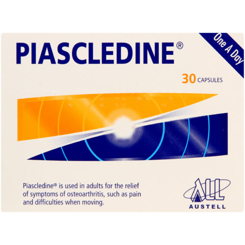 Piascledine 30 Capsules is a daily supplement made with selected ingredients to help tackle the symptoms of osteoarthritis, including aches and pains, and mobility difficulties.