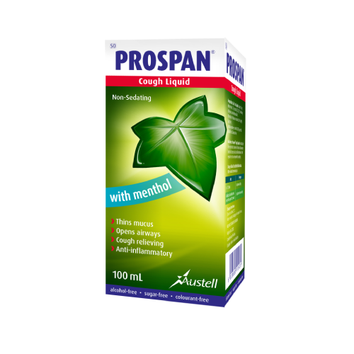 Prospan Cough Syrup - Menthol Cough relieving liquid that thins mucus and opens airways and also is an anti inflamatory