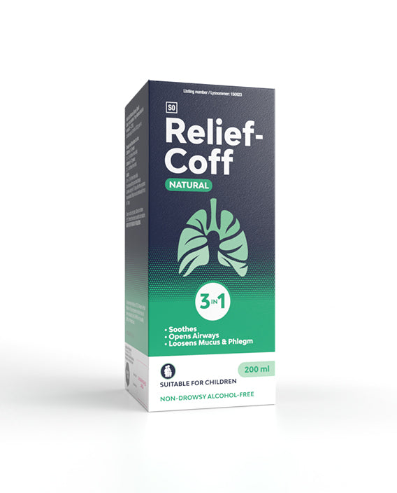 Relief Coff Natural 200ml Helps to soothe persistent and painful coughs by liquefying thick, sticky mucous.