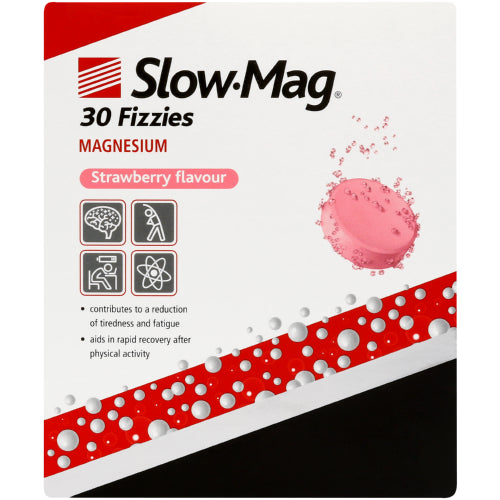 Slow-Mag Fizzy 30 Relieves muscle cramps, fatigue and the effects of stress.