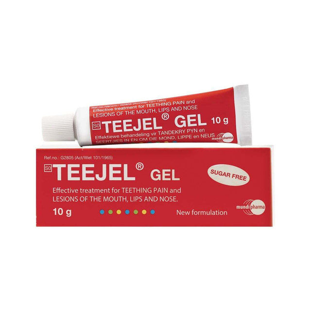 Teejel Teething Gel 10g has been trusted by mothers for years to bring their babies effective relief from teething pains. Its new, tasty formulation is completely free of sugar and gets to work in no time.