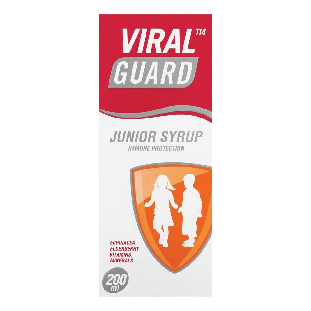 Viral Guard Junior Colds & Flu Immune Protection Syrup 200ml combines a range of herbal extracts with essential vitamins and minerals to support your little one's growing immune system. Alcohol & tartrazine free.
