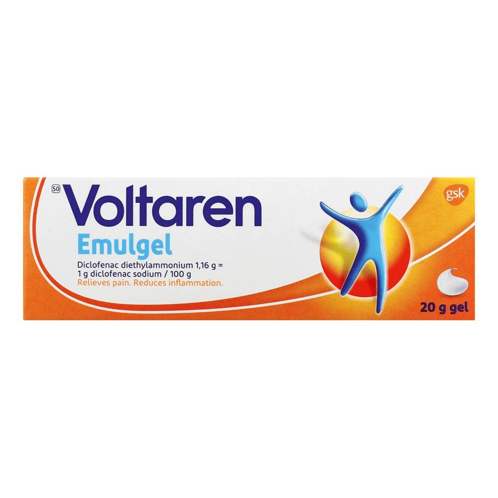 Voltaren emugel 20g topical gel that penetrates the skin to help reduce localised inflammation and swelling in the muscles and joints. Also formulated to help reduce pain. Perfect for minor injuries arising from sports, falls or accidents around the house.